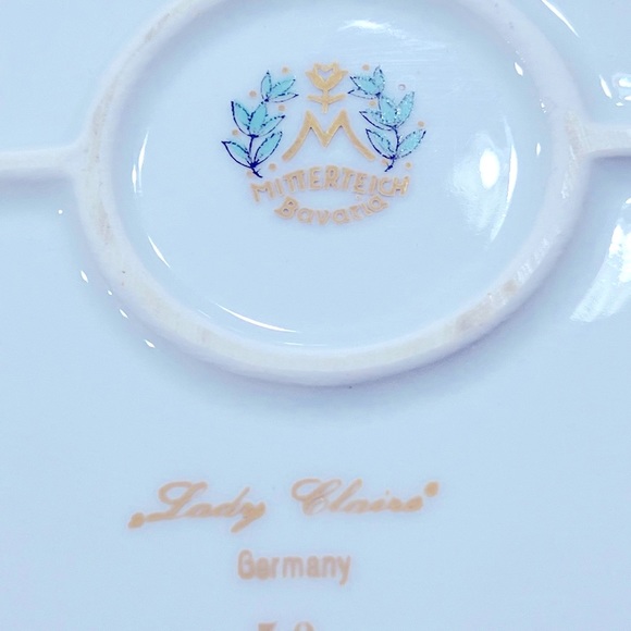 1930’s Mitterteich Bavaria Lady Claire Platter 12.5”  Long x 8 1/4” Wide - Picture 6 of 6